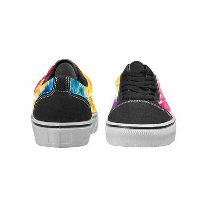 MEN'S Tie Dye Swirl Canvas Lace-Up Aesthetic Custom Sneakers