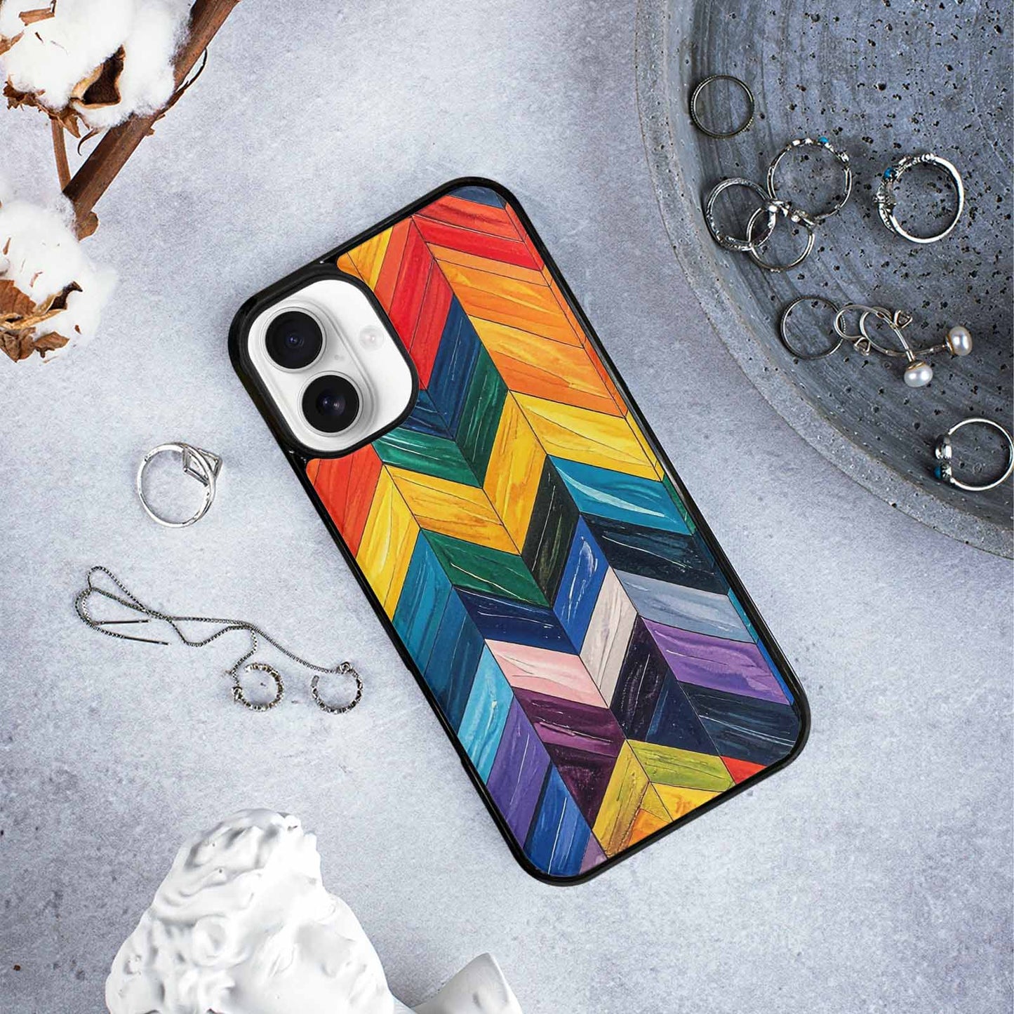 iPhone 16 Plus Case — Progress Pride Flag Color Theme Small, Custom Print Case Cover