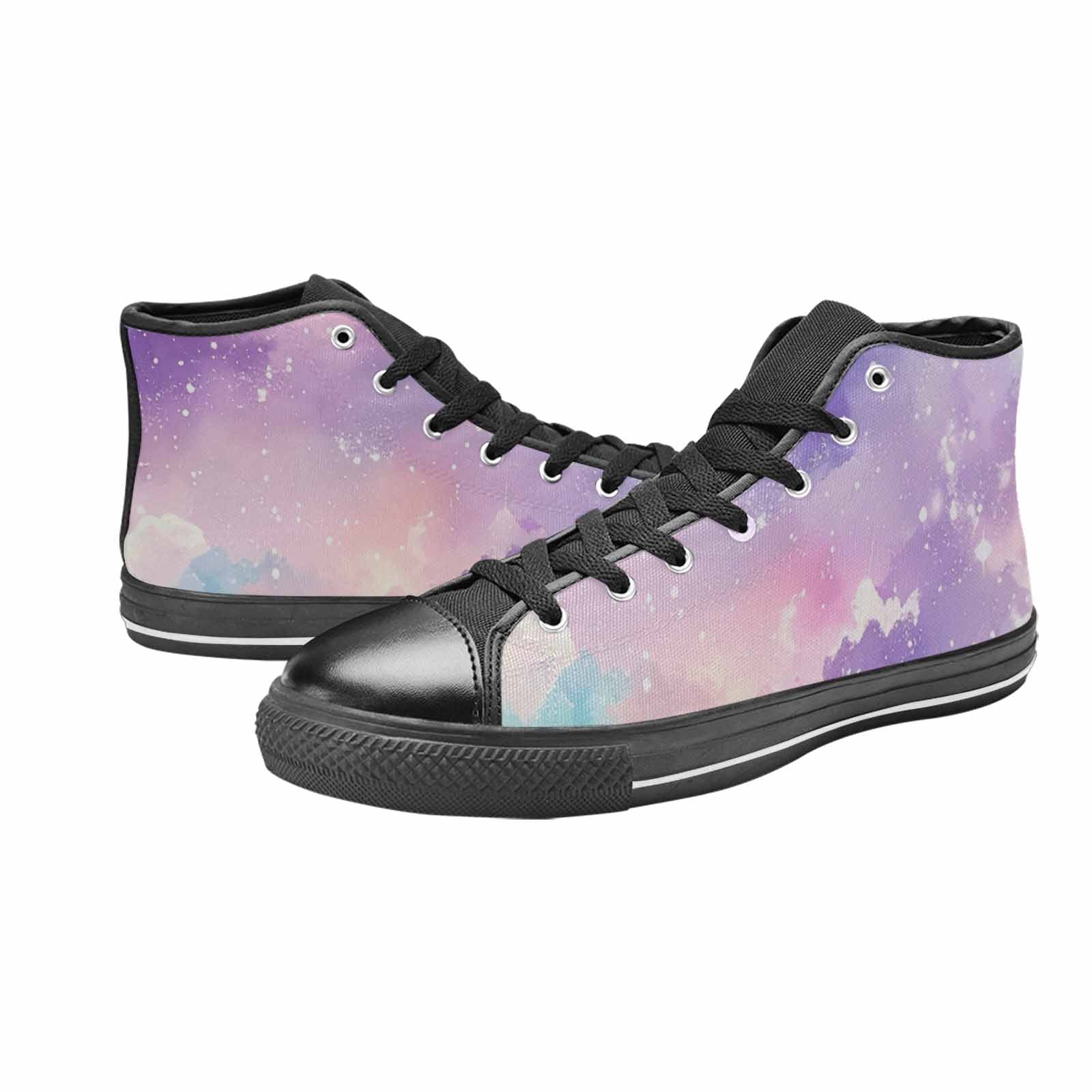 WOMEN'S Galaxy Art - High Top Canvas Wallpaper Art Sneakers