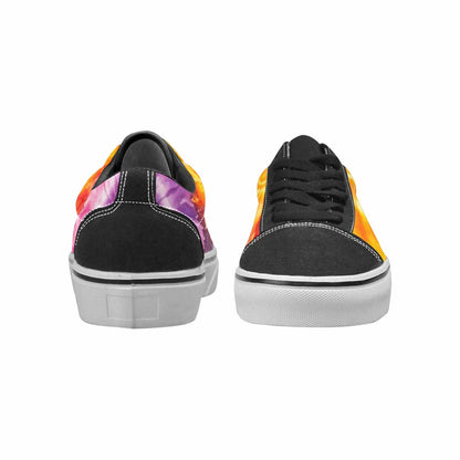 MEN'S Tie Dye Swirl Canvas Lace-Up Vibrant Chaos Custom Sneakers