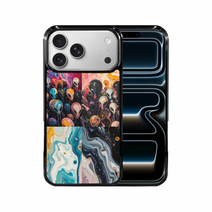 iPhone 17 Pro Max Case — Aliens Marblealiens Pattern Alien Scifi, Custom Printed Phone Case