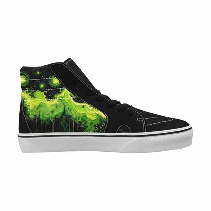 WOMEN'S Melting Galaxy Acid Green High Top Canvas Dreamcore Custom Shoes