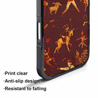 iPhone 17 Pro Case — Vintage Circus Art Pattern Retro Vintage, Customized Protective Case