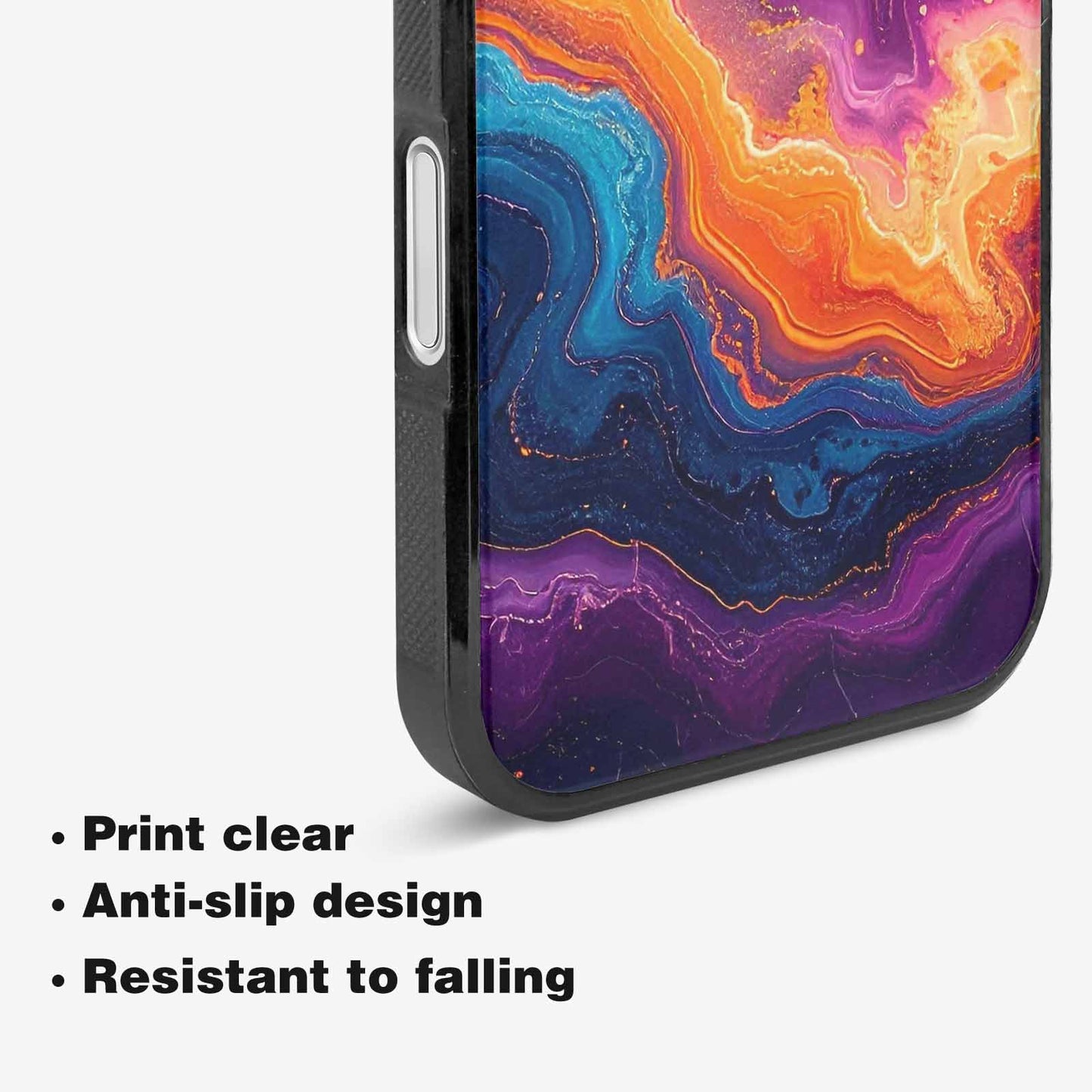 iPhone 16 Plus Case — Psychedelic Marble Tessellation, Custom Printed Phone Case