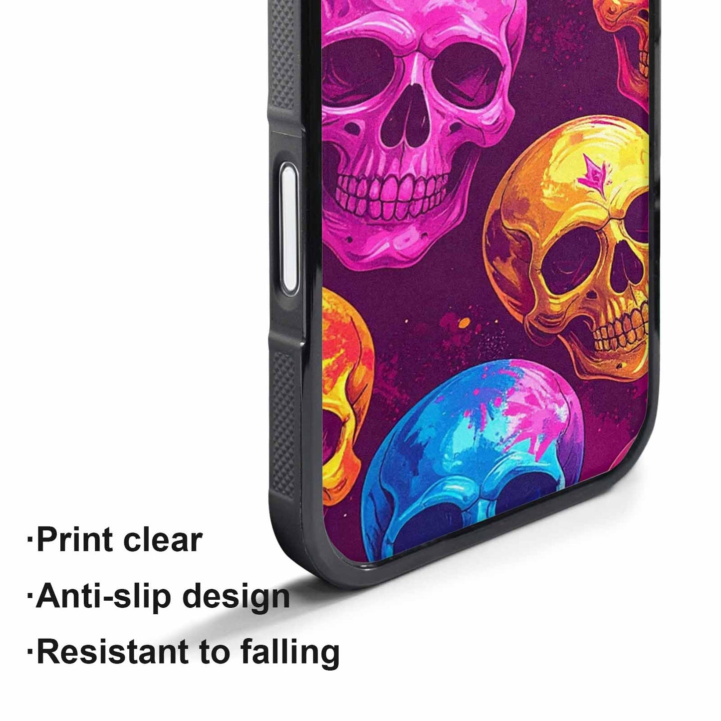 iPhone 17 Air Case — Tie Dye Skull Art Seamless Gothic, Unique Phone Case Design