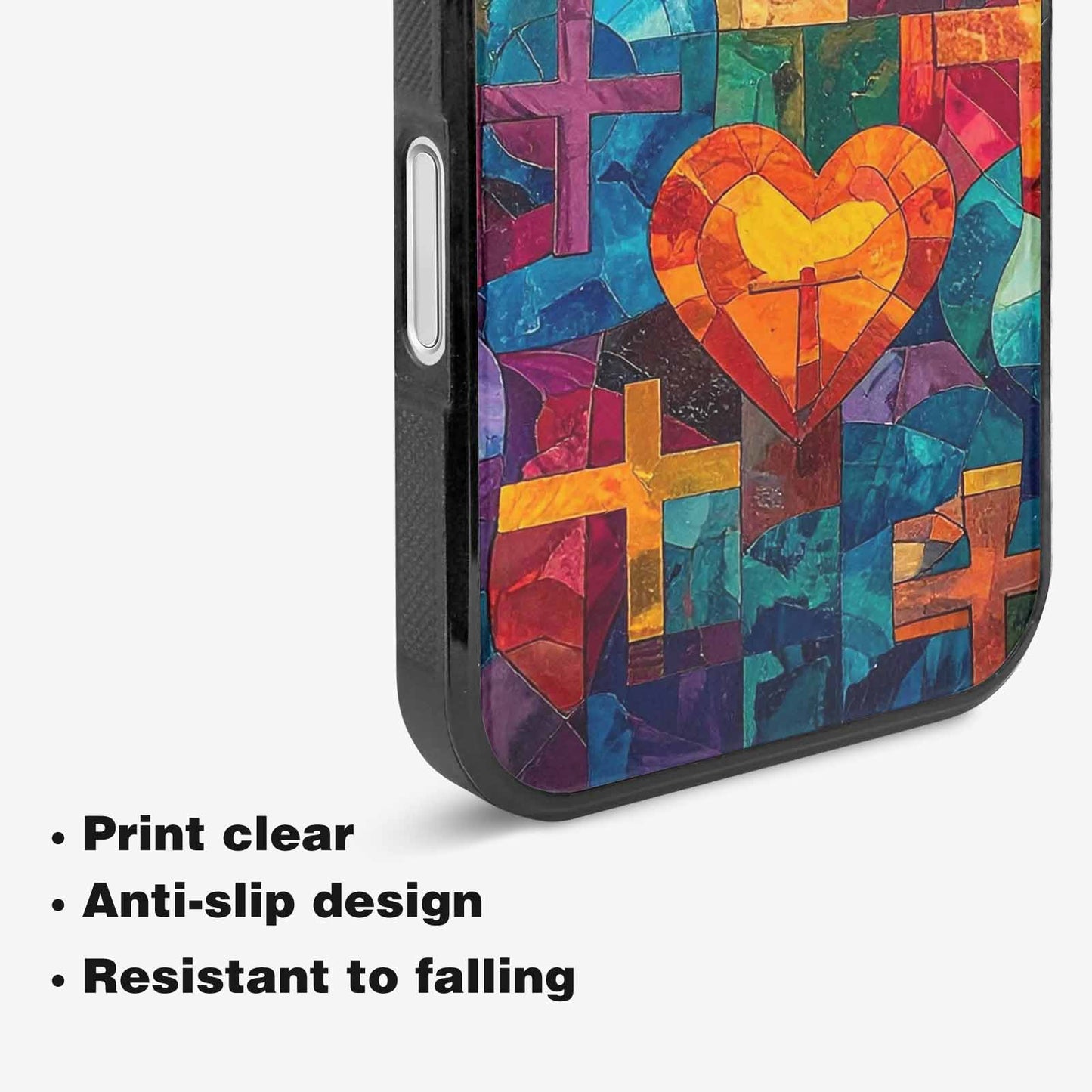 iPhone 16 Case — Faith Cross And Faith Icons Pattern, Original Design Phone Case
