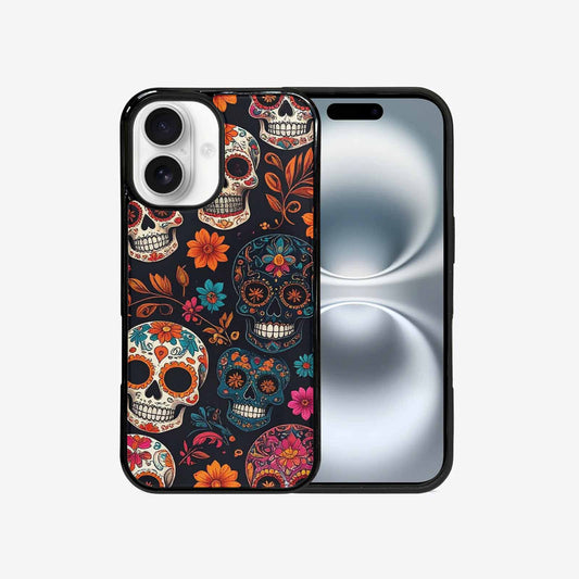 iPhone 16 Case — Smaller Skulls Overlapping Seamless Pattern Of, Unique Phone Case Design