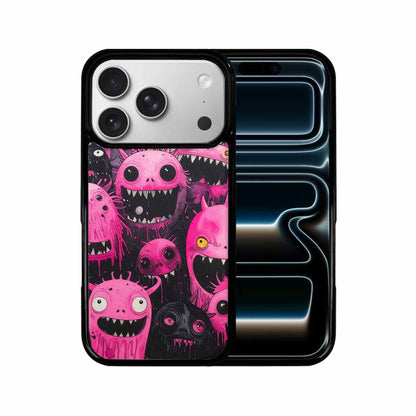 iPhone 17 Pro Case — Black Pink Ink Monsters General Cartoon, Personalized Phone Case