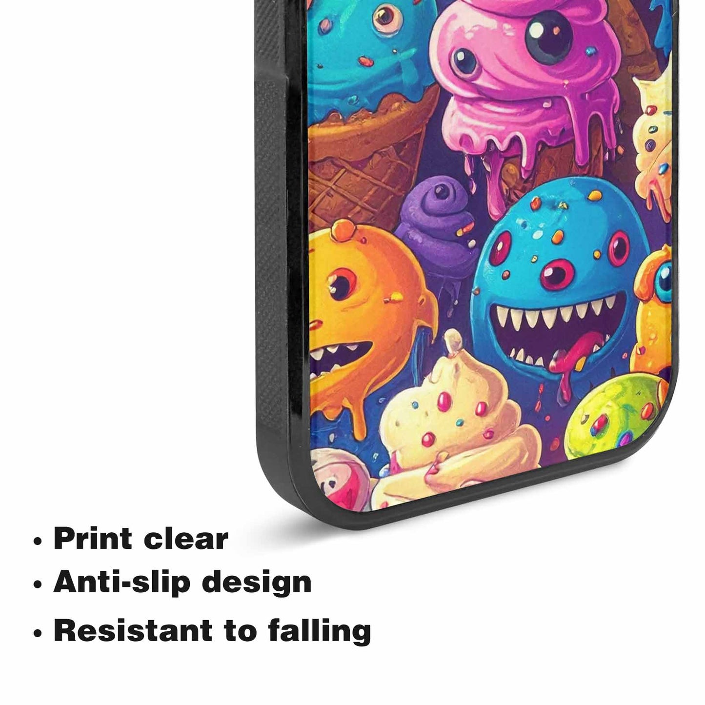 iPhone 15 Plus Case — Melting Ice Cream Monster Charac, Custom Designed Case Cover