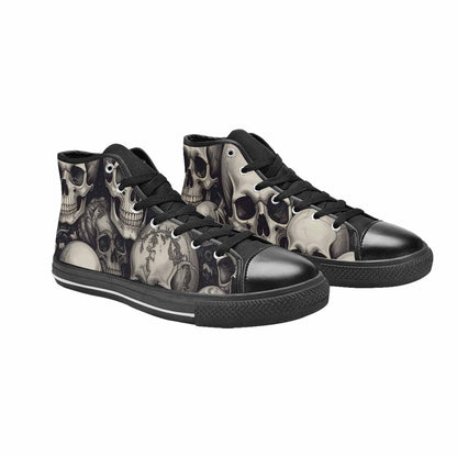 MEN'S Skulls - Classic High Top Canvas Wallpaper Art Custom Sneakers