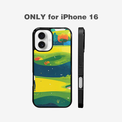 iPhone 16 Case — Golf Cartoon Art Pattern, Customized Protective Case