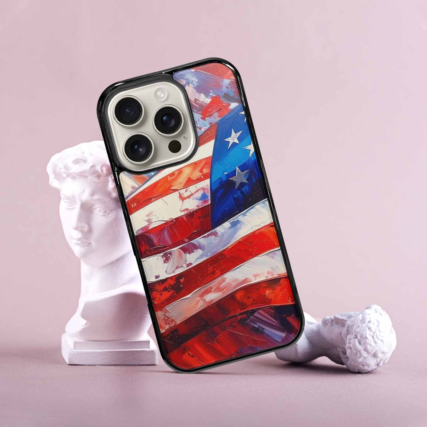 iPhone 16 Pro Case — Usa Flag Stars And Stripes Art, Custom Art Phone Cover