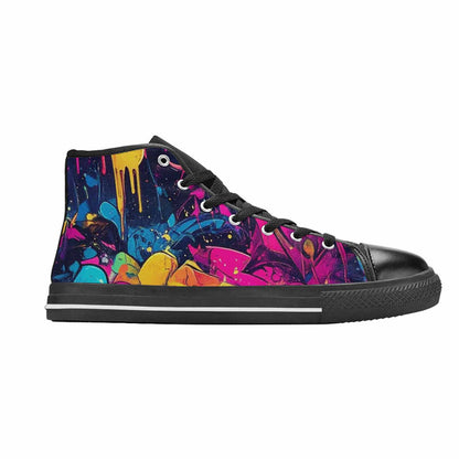 WOMEN'S Paint Splatter High Top Canvas Vivid Sneakers