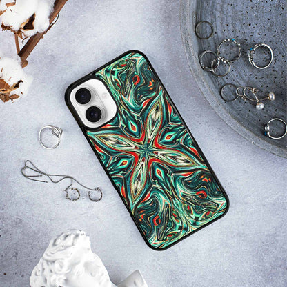 iPhone 16 Plus Case — Holographic Tribal Blaze, Custom Print Case Cover