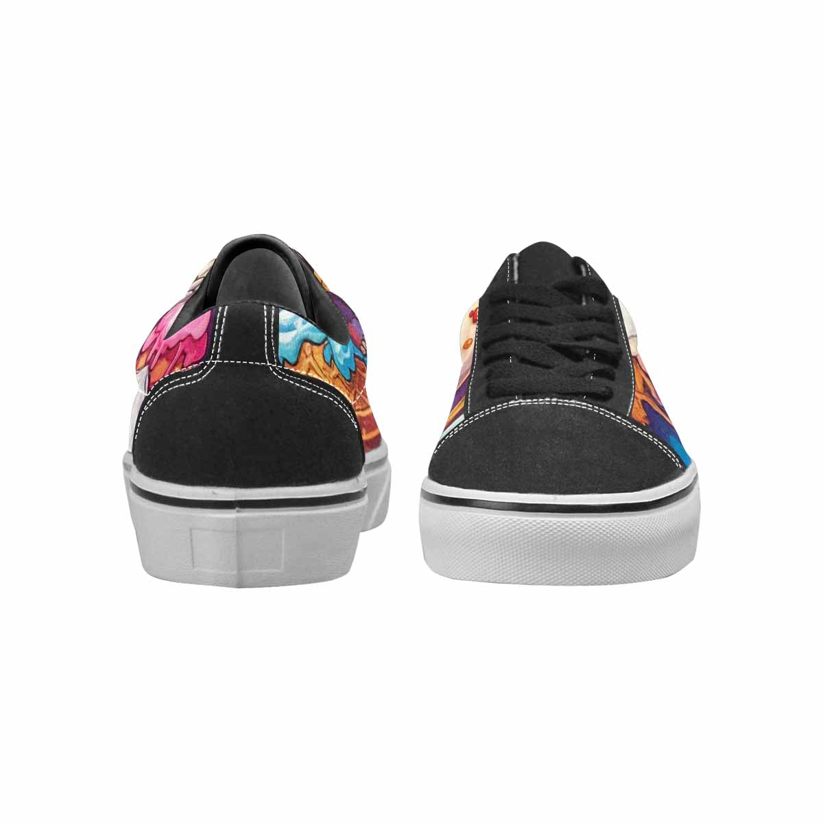 WOMEN'S Ice Cream Monsters  Lace-Up Canvas Neon Fantasy Shoes