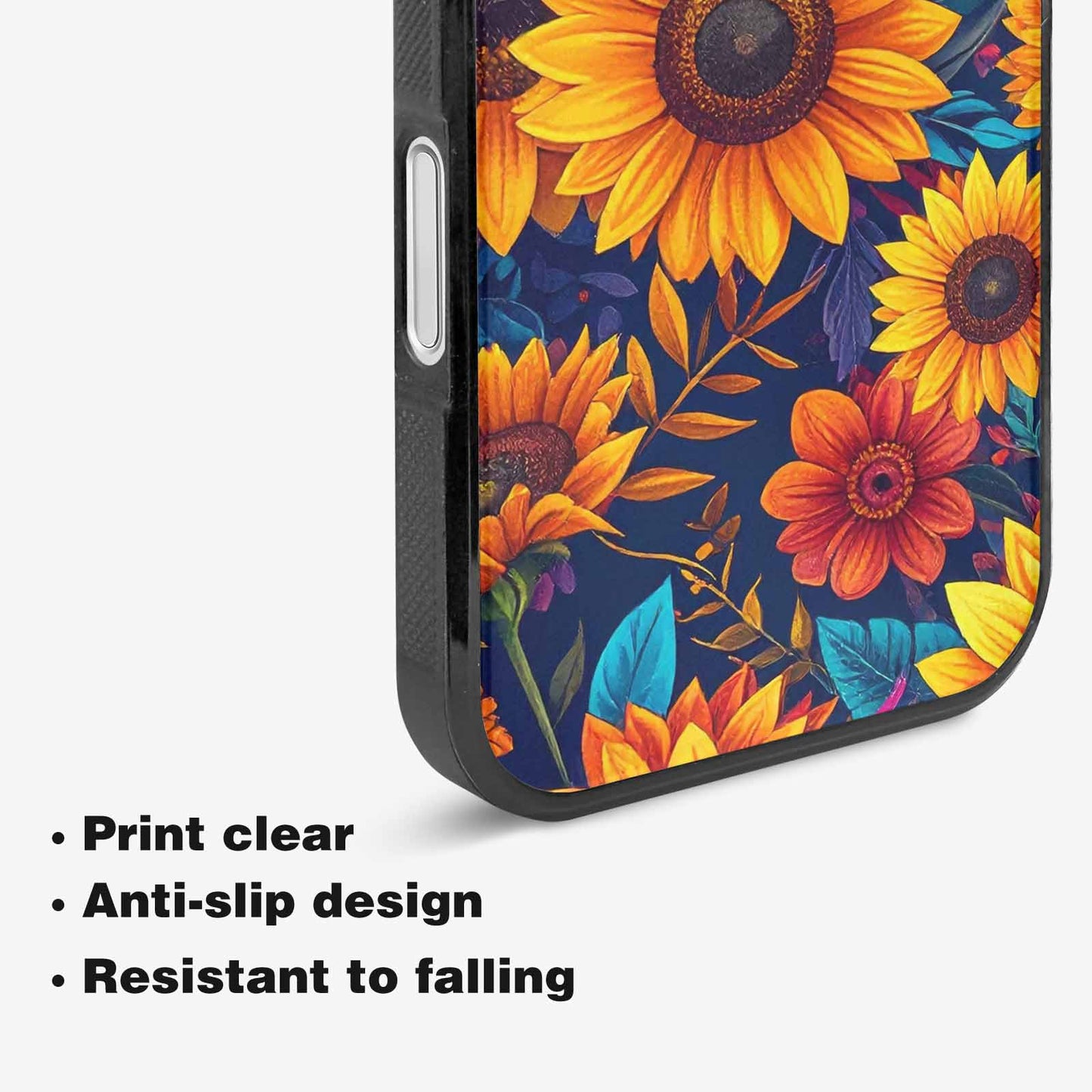 iPhone 16 Case — Sunflower Skulls Print Custom, Custom Printed Phone Case
