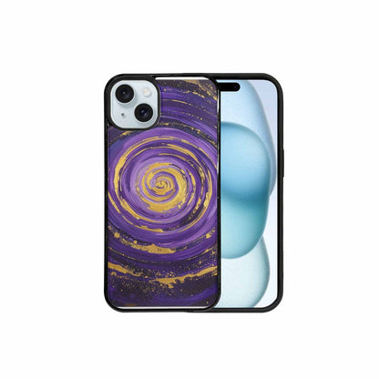 iPhone 15 Plus Case — Swirling Brushstroke Starry Night Texture Blended, Custom Phone Case