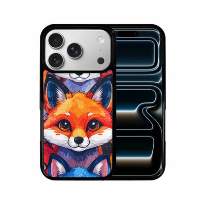 iPhone 17 Pro Case — Watercolor Kawaii Fox Faces Watercolor Abstract, Personalized Phone Case