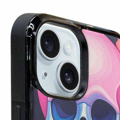 iPhone 15 Plus Case — Dripping Candy Skulls, Custom Phone Case