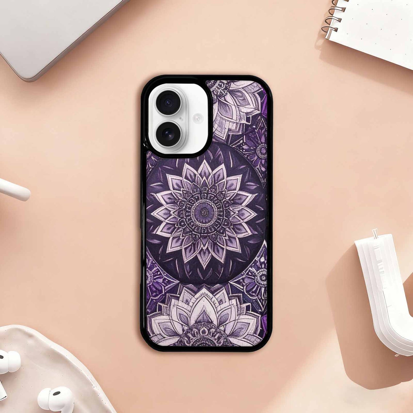 iPhone 17 Case — Small Mandala Pattern, Randomly Floral, Custom Phone Case