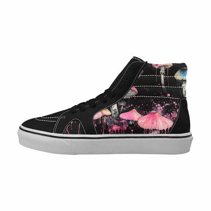 MEN'S Rainbow Drip Mushrooms High Top Canvas Melting Art Custom Sneakers