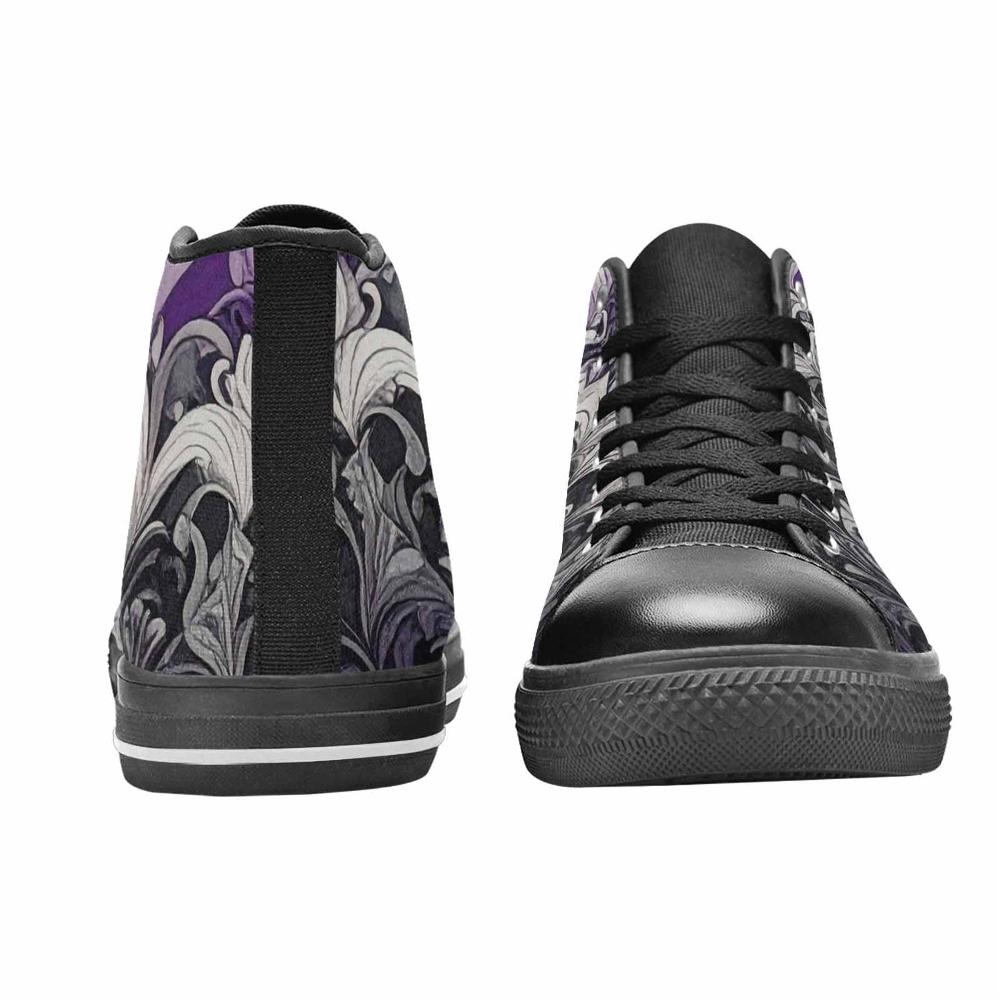 MEN'S Asexual Flag Color High Top Canvas Y2K Shoes