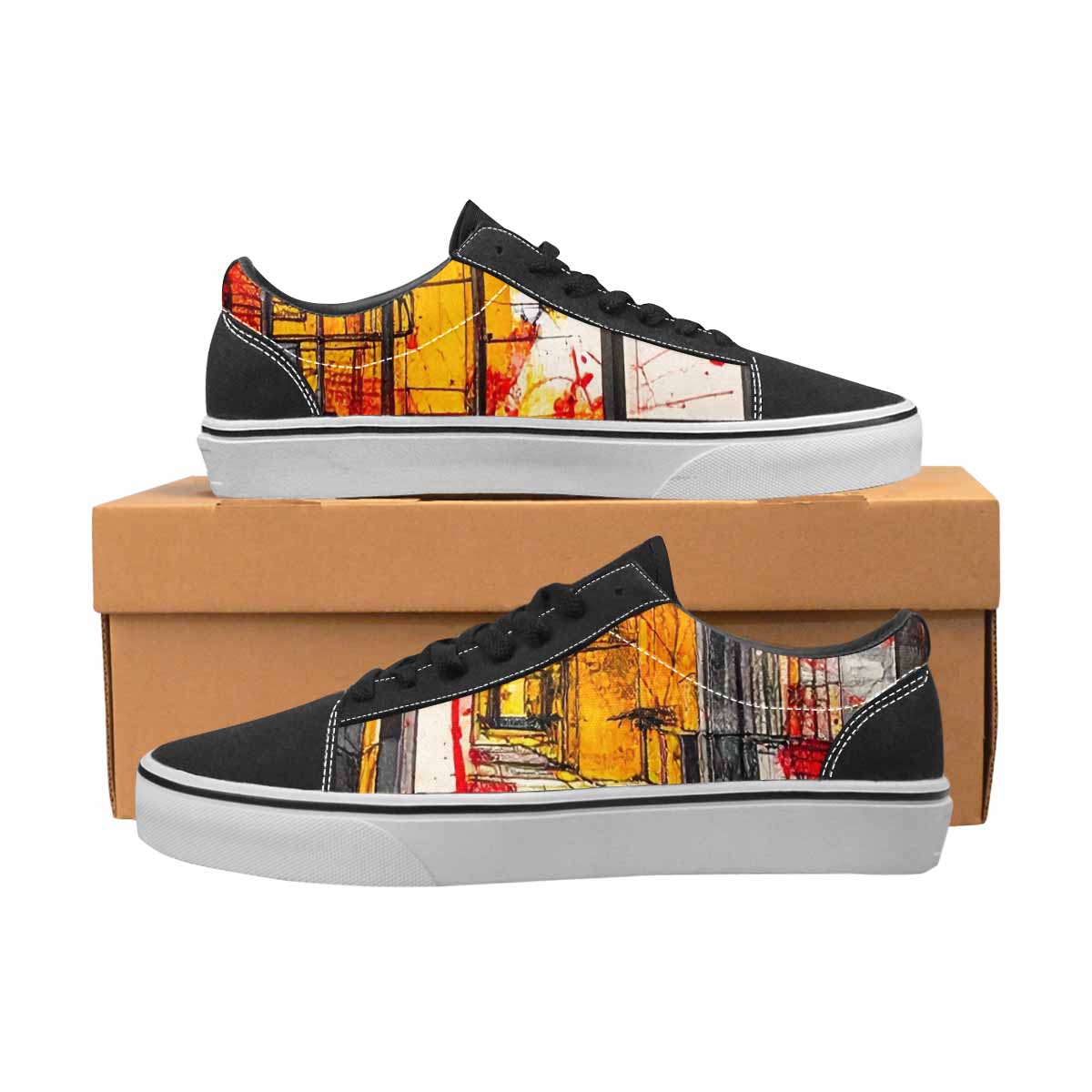 WOMEN'S Liminal Space Fragment Lace-Up Canvas Dark Academia Custom Sneakers