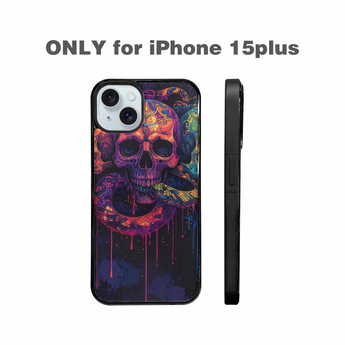 iPhone 15 Plus Case — Snakes And Skulls And Snakes Skulls, Original Design Phone Case