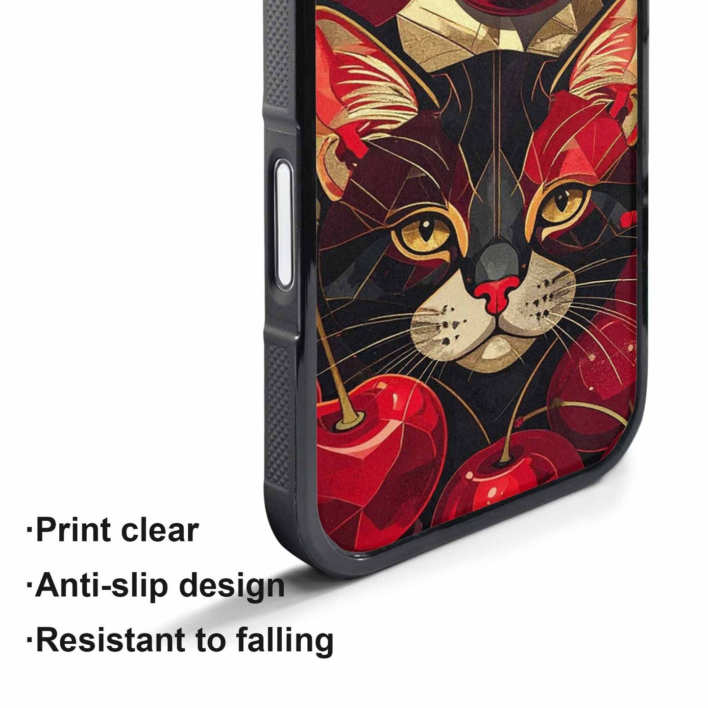 iPhone 17 Pro Max Case — Retro Cherry Cat Retro Vintage, Customized Protective Case