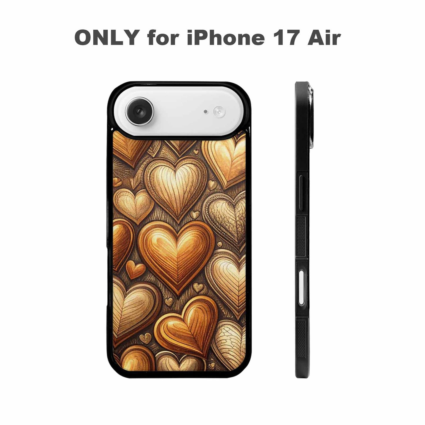 iPhone 17 Air Case — Retro Zodiac Heart Shape Retro Vintage, Custom Print Case Cover