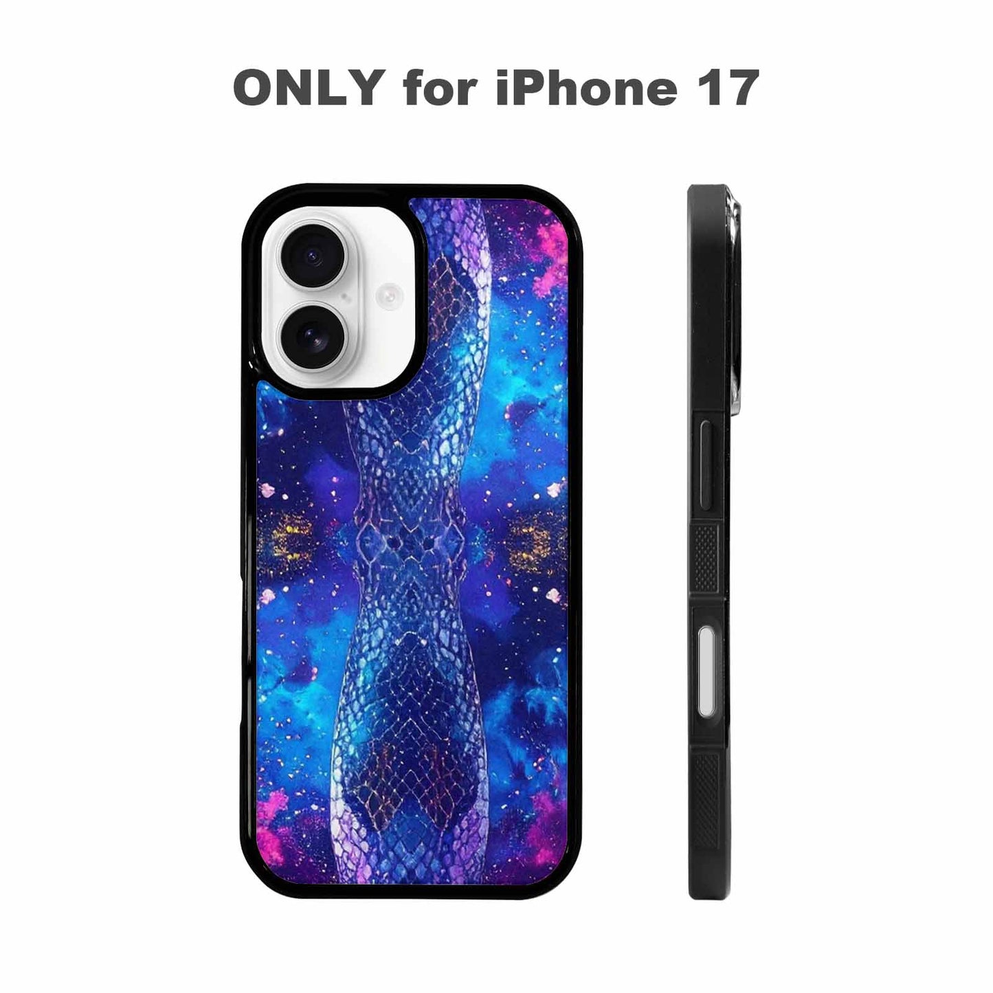 iPhone 17 Case — Snake Print Galaxy Seamless Animal Print, Custom Designed Case Cover
