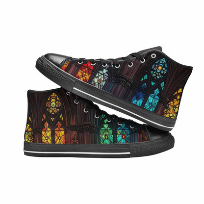 MEN'S Stained Glass Cathedral High Top Canvas Dreamcore Shoes
