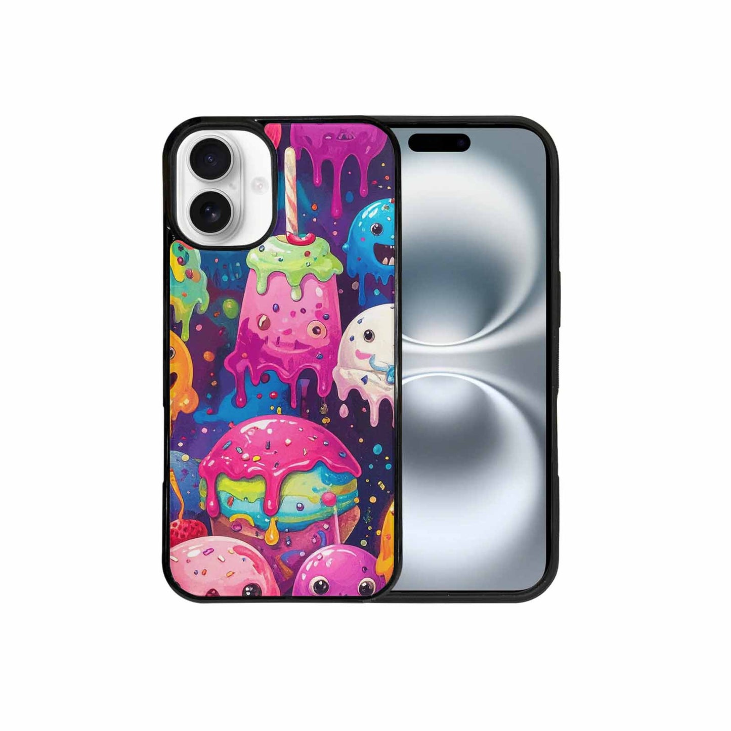 iPhone 16 Plus Case — Melting Ice Cream Monster Charac, Customized Protective Case