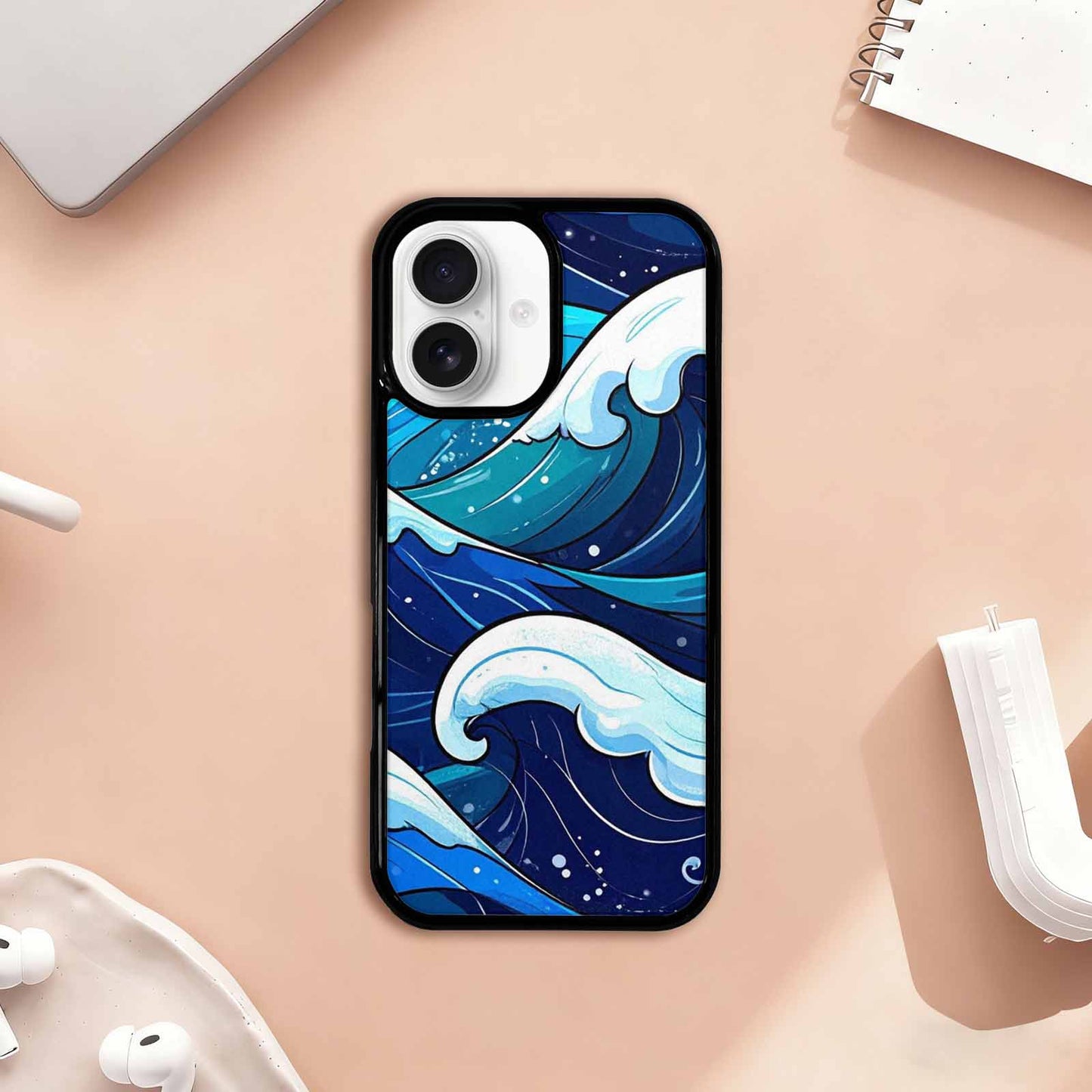 iPhone 17 Case — Glossy Winter Wave Cartoon Cute, Original Design Phone Case