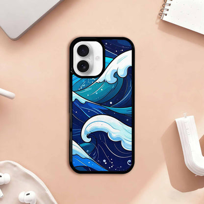 iPhone 17 Case — Glossy Winter Wave Cartoon Cute, Original Design Phone Case