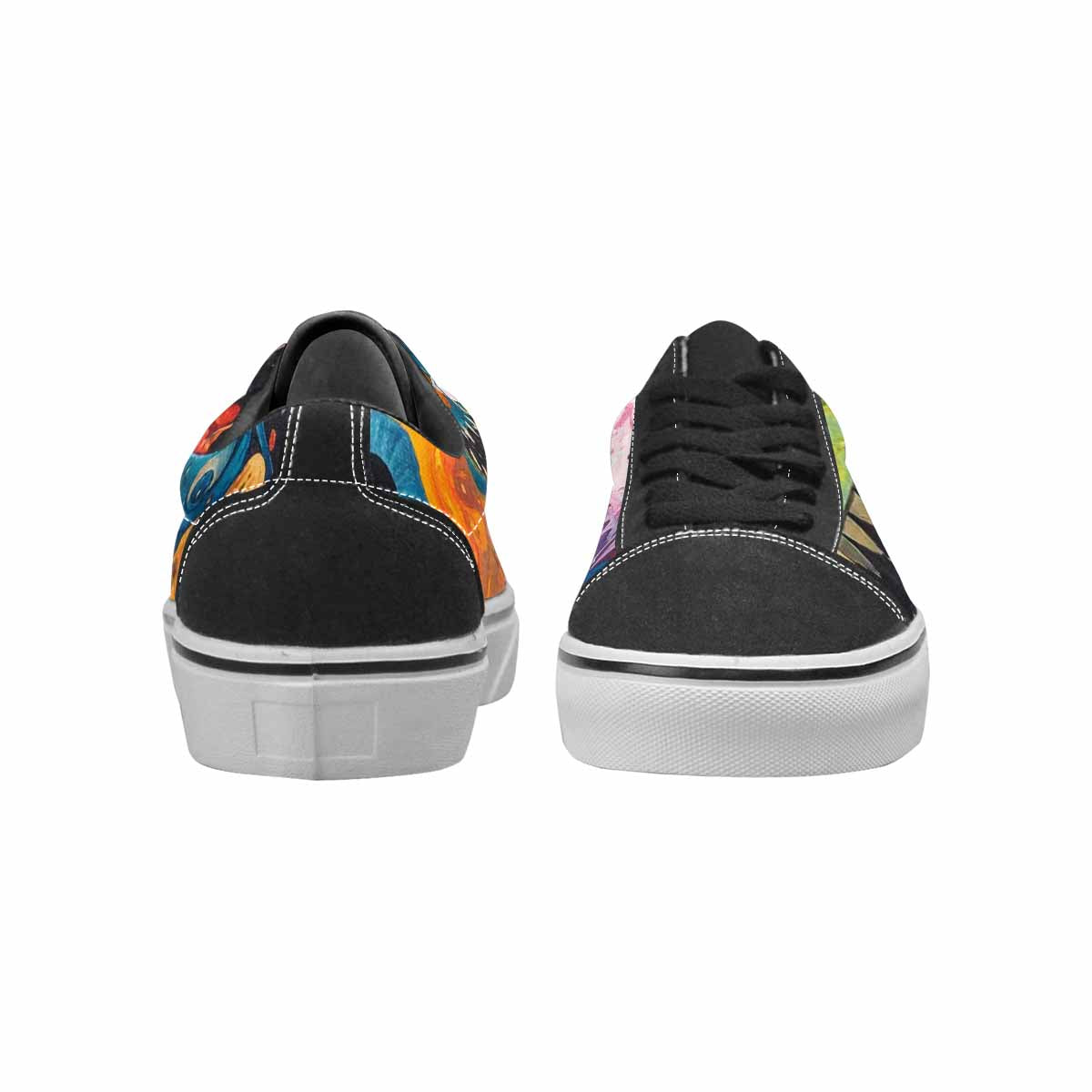 WOMEN'S Multi Lace-Up Canvas Melting Art Sneakers