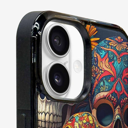 iPhone 16 Case — Skull Waves, Custom Art Phone Cover
