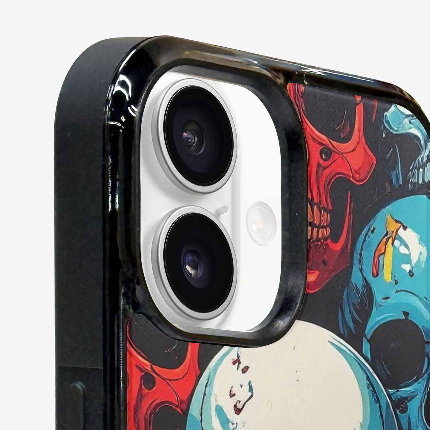 iPhone 16 Case — Many Of Skulls Collage Overlapping Art, Custom Designed Case Cover