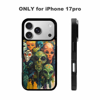 iPhone 17 Pro Case — Aliens Pattern Hundreds Of Sma Alien, Personalized Phone Case