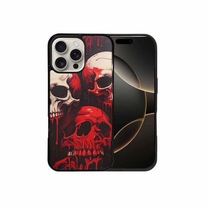 iPhone 16 Pro Max Case — 1000\'s Of Skulls Overlapping Eachother Everywhere, Custom Print Case Cover