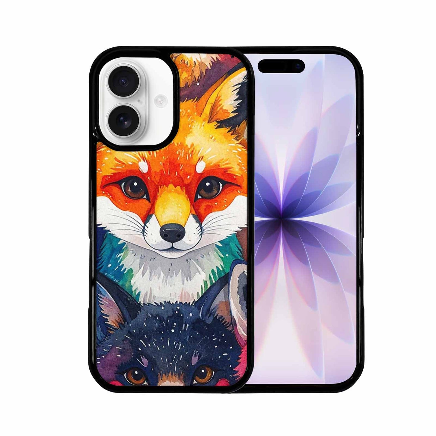iPhone 17 Case — Watercolor Kawaii Fox Watercolor Abstract, Personalized Phone Case