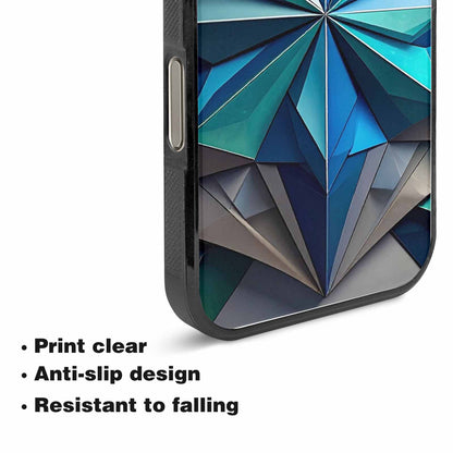 iPhone 15 Pro Max Case — Geometric Origami Art Pattern, Custom Print Case Cover