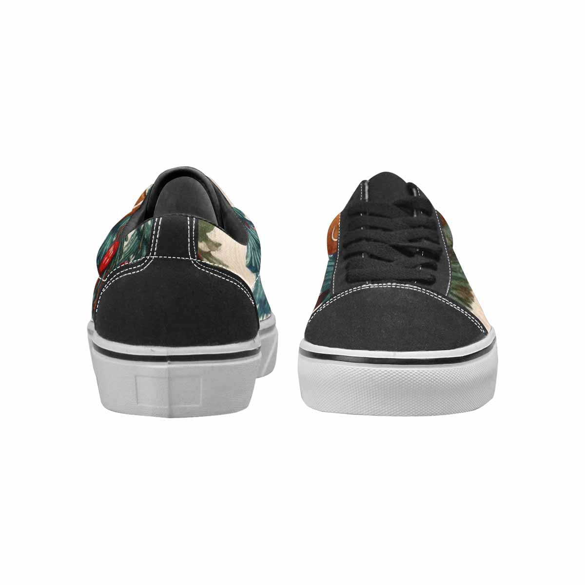 MEN'S Christmas Holly Snowflake Canvas Lace-Up Cottagecore Custom Shoes