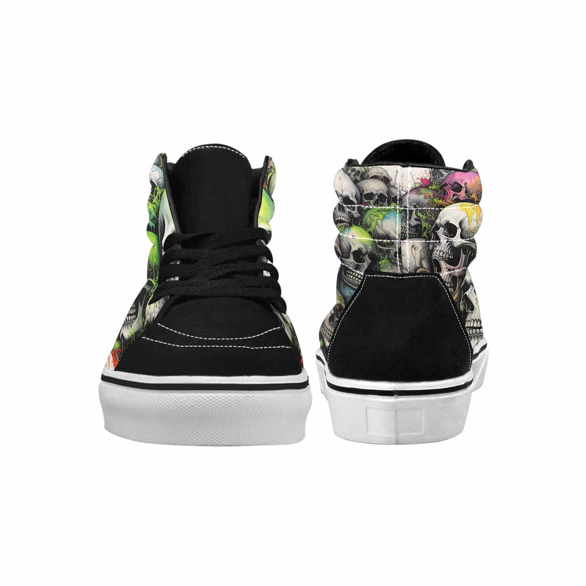 MEN'S Rainbow From Skull S High Top Canvas Kaleidoscope Custom Sneakers