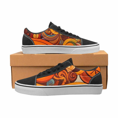 WOMEN'S Groovy 70S Peace Canvas Lace-Up Aesthetic Custom Sneakers
