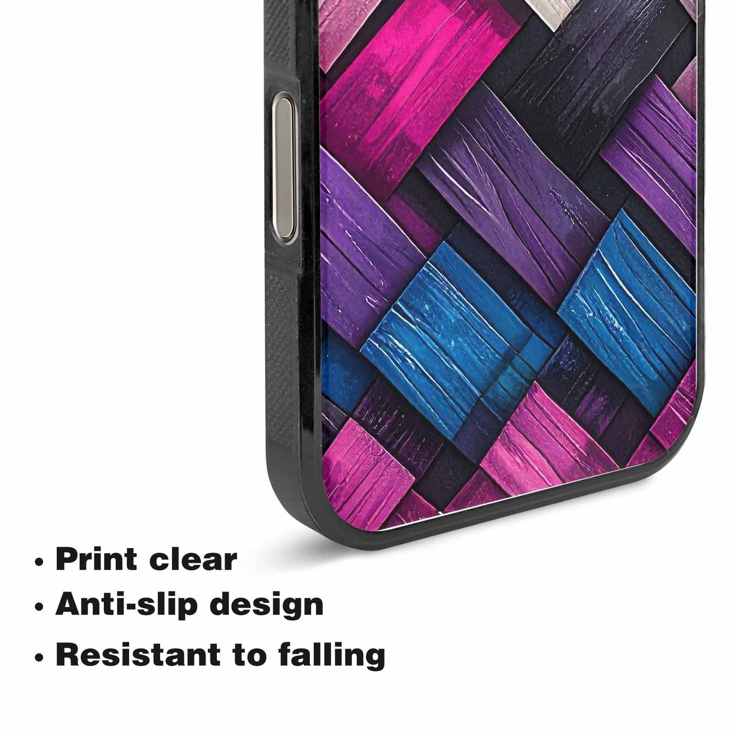 iPhone 15 Pro Max Case — Genderfluid Flag Color Theme Small Rainbow, Original Design Phone Case