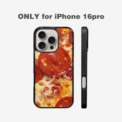 iPhone 16 Pro Case — Pepperoni Pizza Print, Custom Designed Case Cover