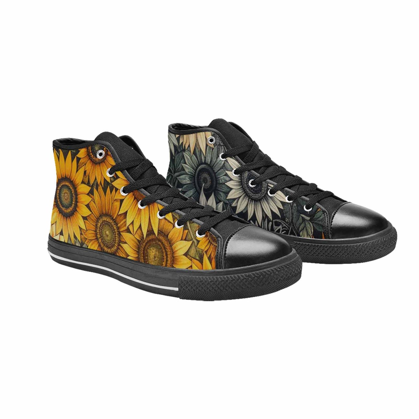 WOMEN'S Blend Melt Them High Top Canvas Vibrant Chaos Custom Sneakers