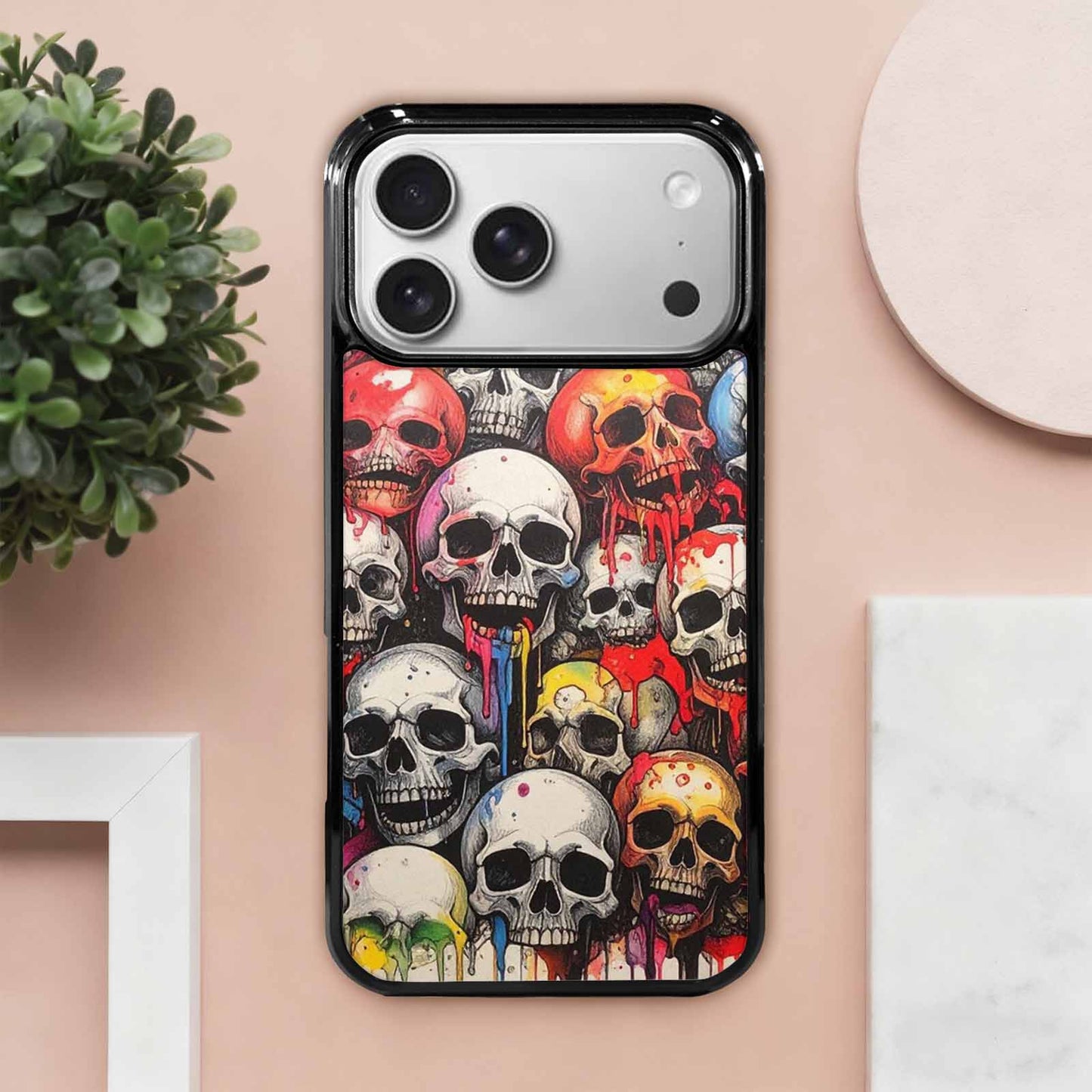iPhone 17 Pro Max Case — Rainbow From Skull\'s Mouth Gothic Skulls, Original Design Phone Case