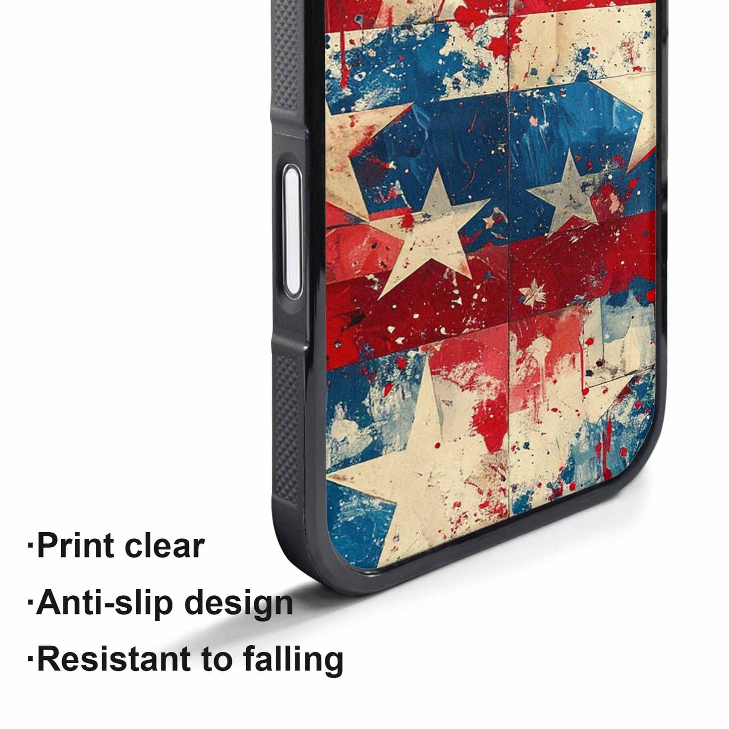 iPhone 17 Pro Max Case — Patriotic Stars And Stripes Galaxy Space, Original Design Phone Case